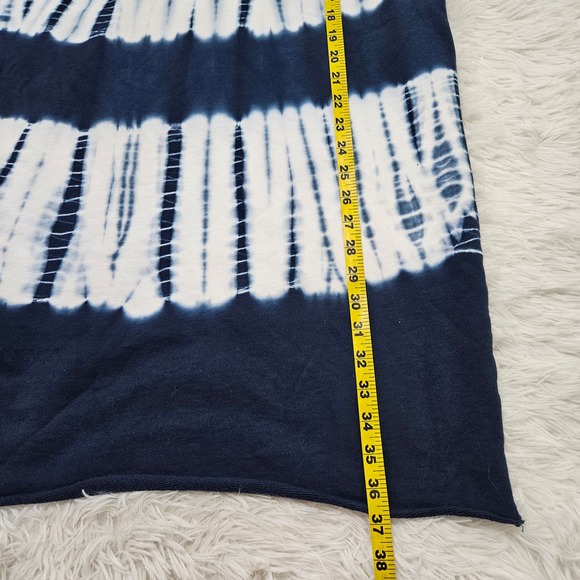 Etica Blue Tie Dye 1/2 Sleeve T-shirt Dress Sz S Boho Beachy Relaxed Casual - Picture 4 of 7